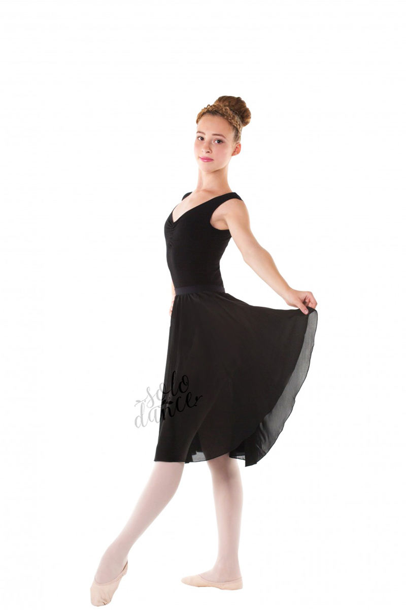 Chiffon Ballet Skirt SOLO FD981 white size 158
