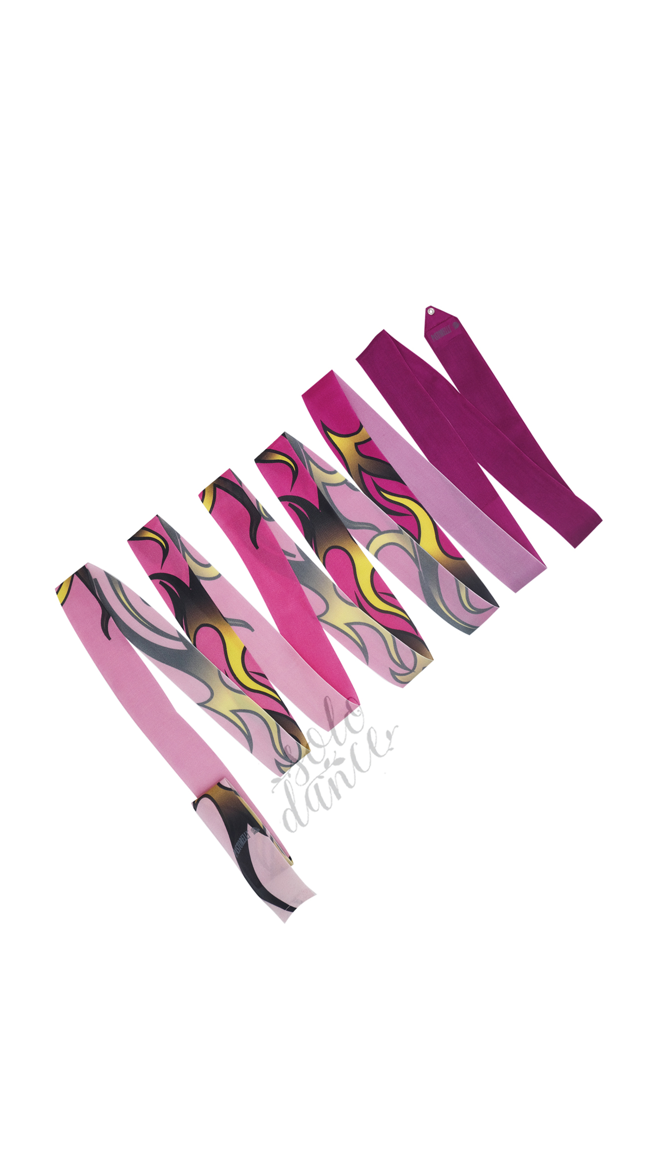 Pastorelli Luxury ARCHE' FLAME gymnastic ribbon 5 m 05990 Purple-Pink-Light pink FIG
